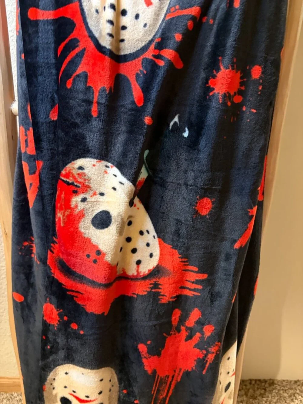 Friday the 13th Jason Plush Blanket Full Queen 90x90 Horror Halloween NWT